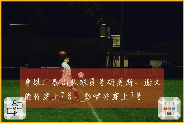 鲁媒：泰山队球员号码更新，谢文能将穿上7号，彭啸将穿上3号