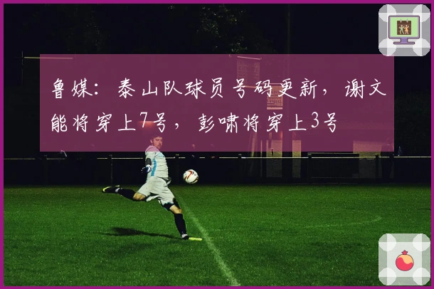 鲁媒：泰山队球员号码更新，谢文能将穿上7号，彭啸将穿上3号